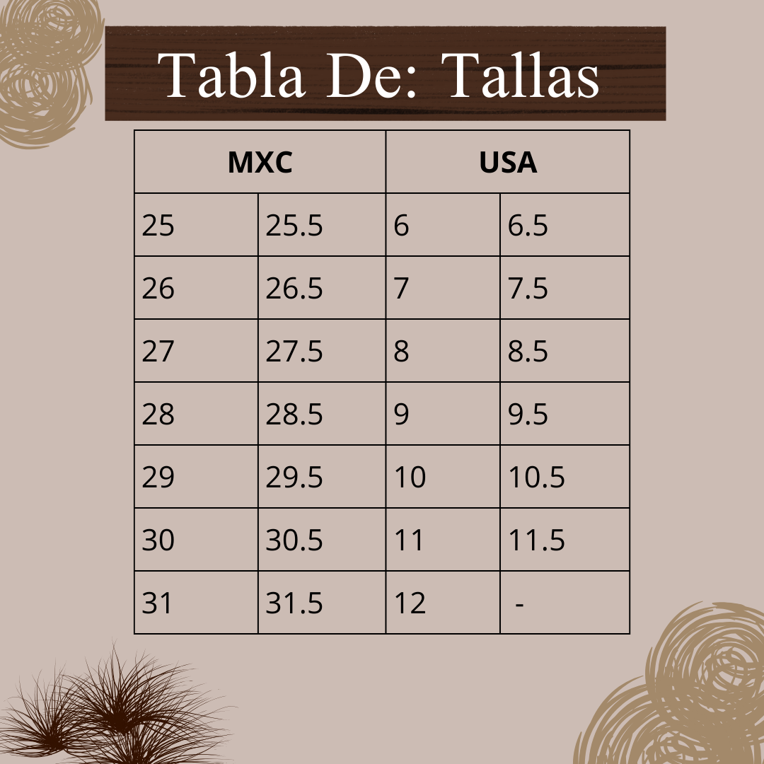 Como Saber tu talla de zapatos en USA y Mexico – Almartigon Boots