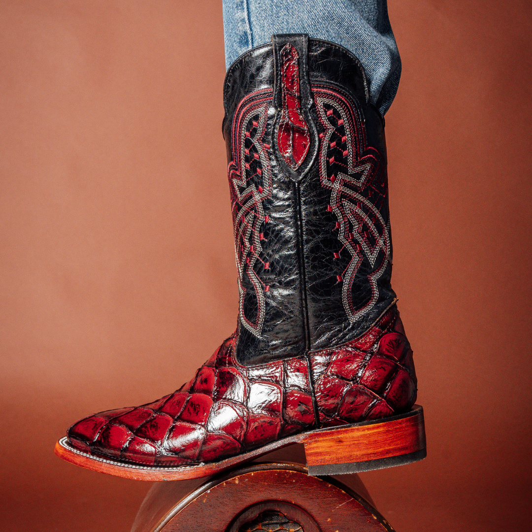 Bota Exótica Pez Pirarucú Vino